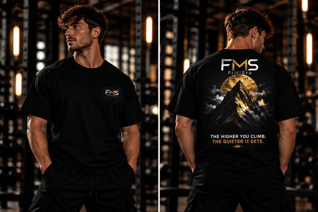 FMS Mountain Graphic T-Shirt — "The Higher You Climb, The Quieter It Gets"