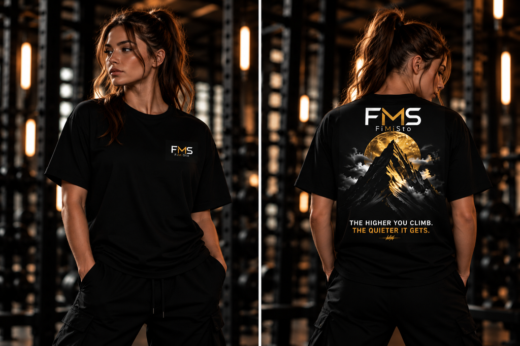 FMS Mountain Graphic T-Shirt — "The Higher You Climb, The Quieter It Gets"