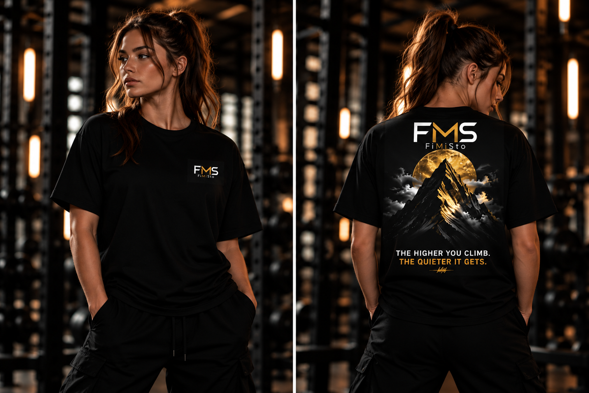 FMS Mountain Graphic T-Shirt — "The Higher You Climb, The Quieter It Gets"